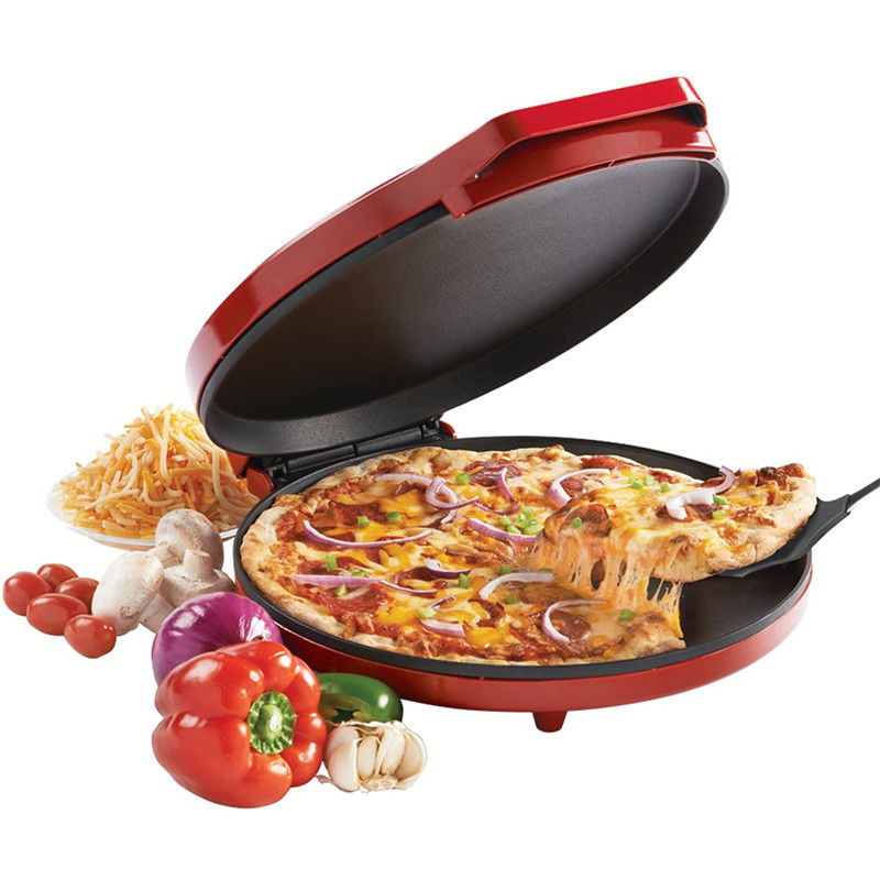 Máquina eléctrica de pizza de 12 pulgadas sin pegamento para la casa Pizza Pan Pie Cocina Calzone con control de temperatura ajustable