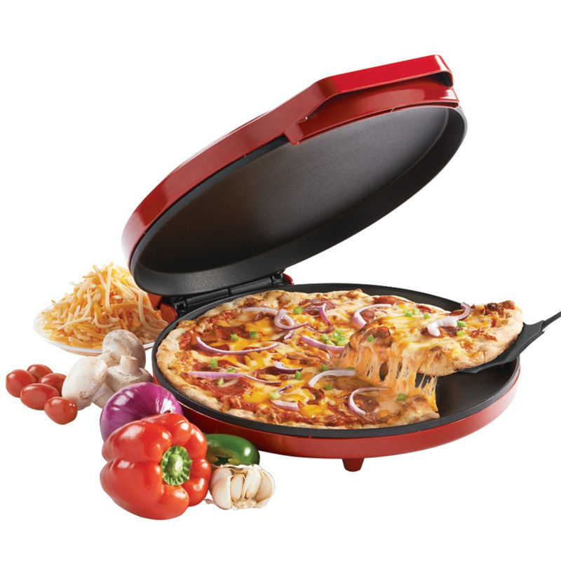 Ronda no adhesivo Anodizado de recubrimiento duro de la pizzaría eléctrica horno de comida bricolaje de aleación de aluminio de la pizzaría de la sartén de fritar de alta calidad