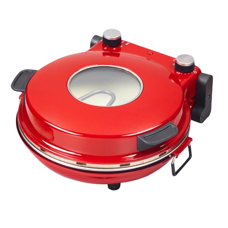 Anbolife máquina eléctrica de hacer pizza para exteriores máquina de cocinar comida eléctrica portátil de 12 pulgadas cocinadora de pizza horno de pizza