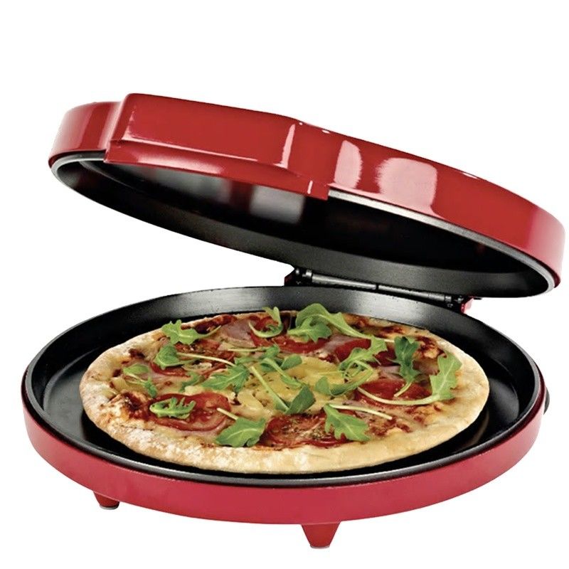 Anbo de aluminio portátil sartén antiadherente de pizza de la mejor calidad hoja de hornear multifuncional redondo transportador eléctrico horno sartén de pizza