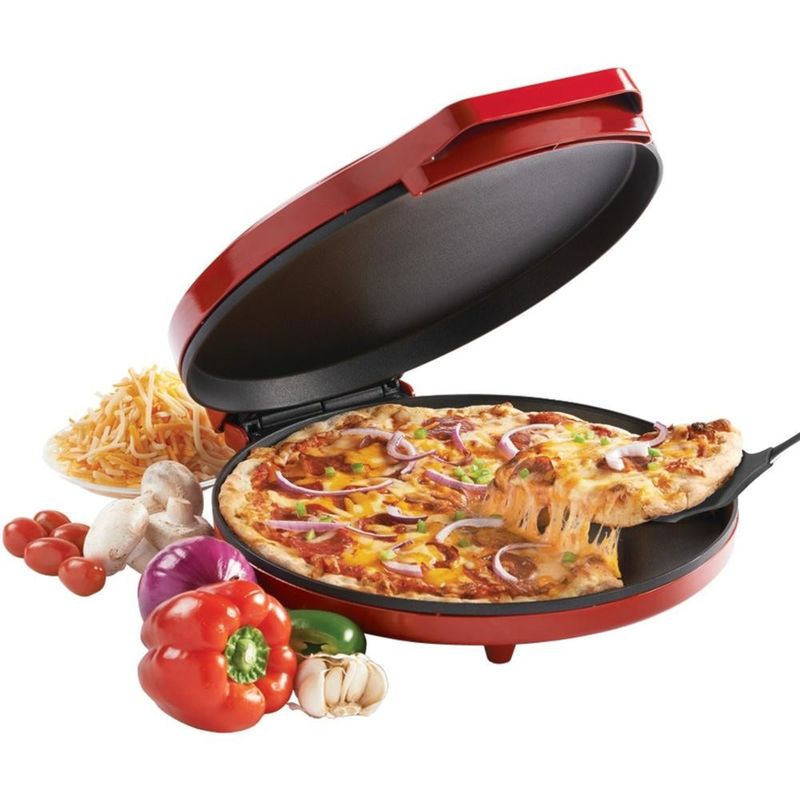 Nuevo fabricante eléctrico de pizzas portátil de alta calidad multifunción horno eléctrico de pizza sandwich / sartén de pizza