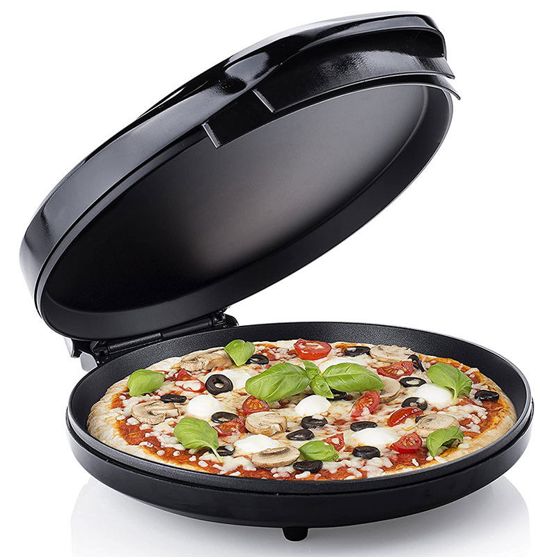 Máquina para hacer pizzas multifunción con control de temperatura ajustable Ideal para pizzas Quiches pasteles Crepes BBQ Horno eléctrico de pizza