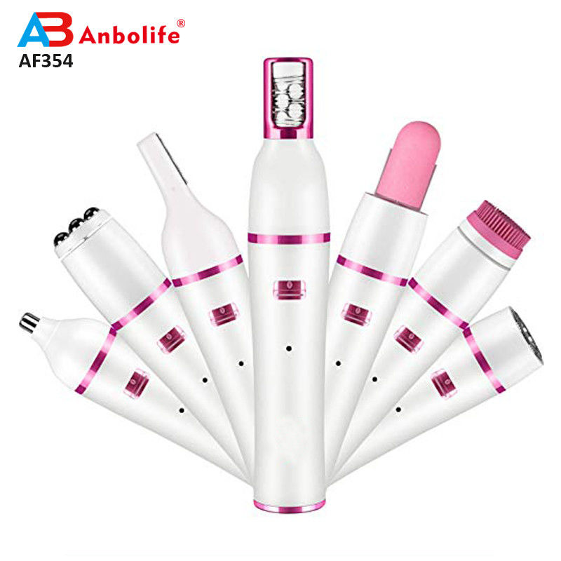 7 en 1 productos de cuidado personal de las damas conjunto de manicura eléctrica de cejas, cortador de nariz de mujeres kit de aseo