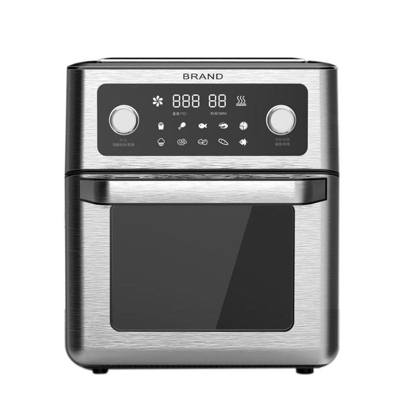 24L 12L hornos de freidora de aire cocinero de acero inoxidable eléctrico retro de gran capacidad de vidrio