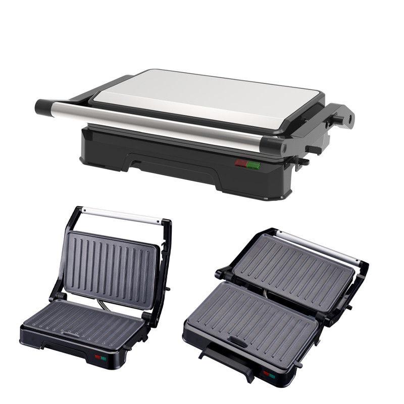 Grill de prensa eléctrica de contacto de perilla 2 rodajas Mini Panini automático con superficie ultra antiadherente
