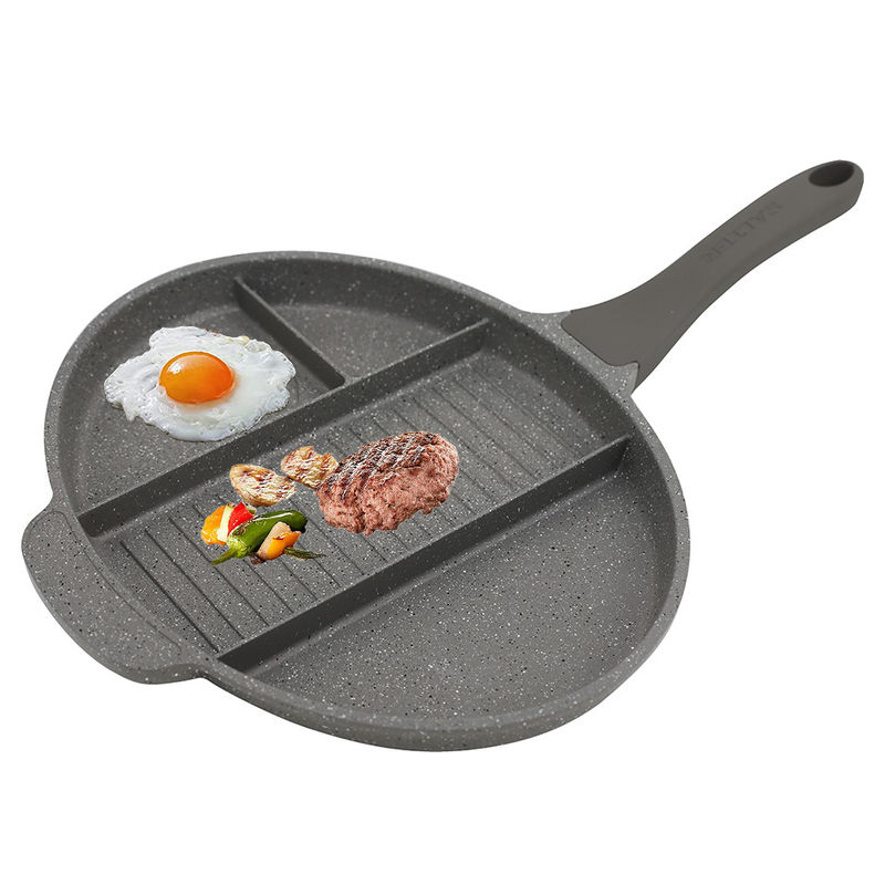 Grill de prensa eléctrica de cocina pequeña 5 4 3 en 1 Grill de sartén de freír dividido