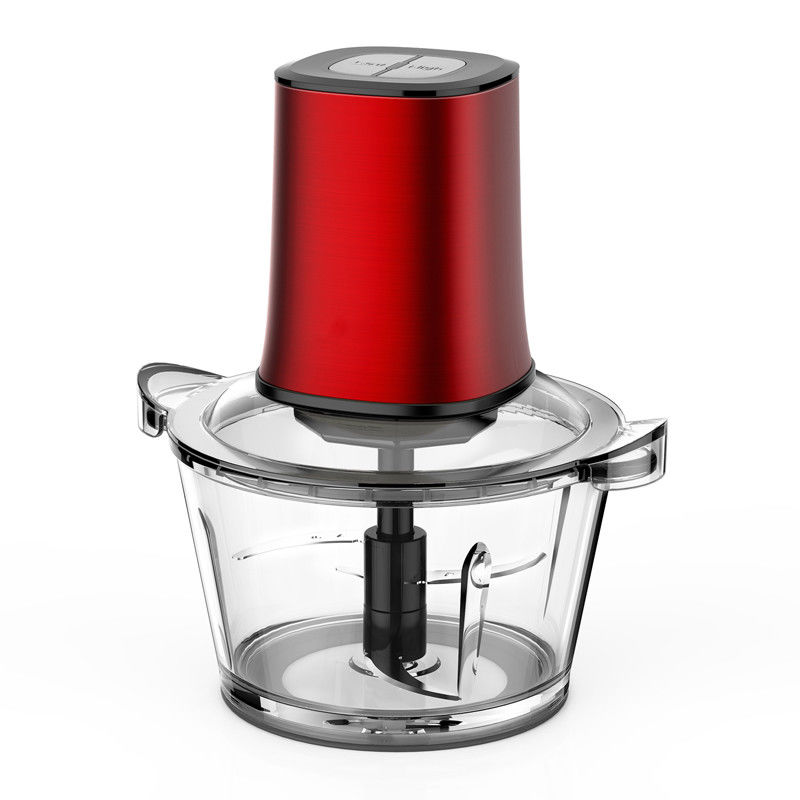 Chopper de alimentos eléctricos de 400 Watt Grinder de carne 2,5L Cuenco de vidrio Carne verduras Frutas 2 velocidad