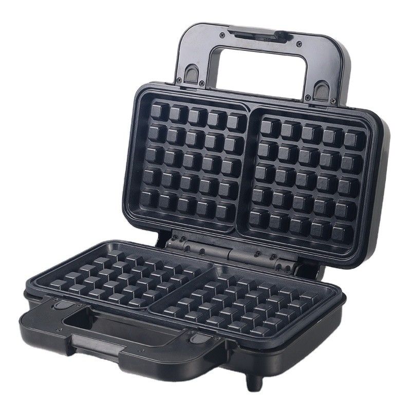 Revestimiento de PTFE no adhesivo 2 rebanadas Waffle Maker con desmontable Sandwich y Pancake Maker