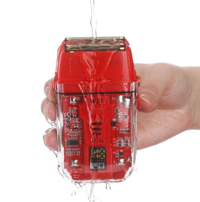 Aparato de afeitar eléctrico profesional con batería de iones de litio de 600 mAh Tiempo de carga de 1.5h e IPX4 a prueba de agua para uso facial y corporal masculino