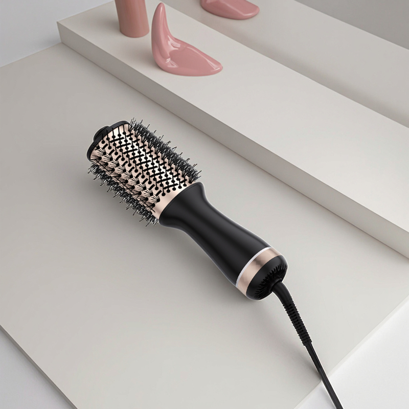 Cepillo de aire caliente de titanio de 1200W con 1 año de garantía y doble voltaje para un peinado fácil