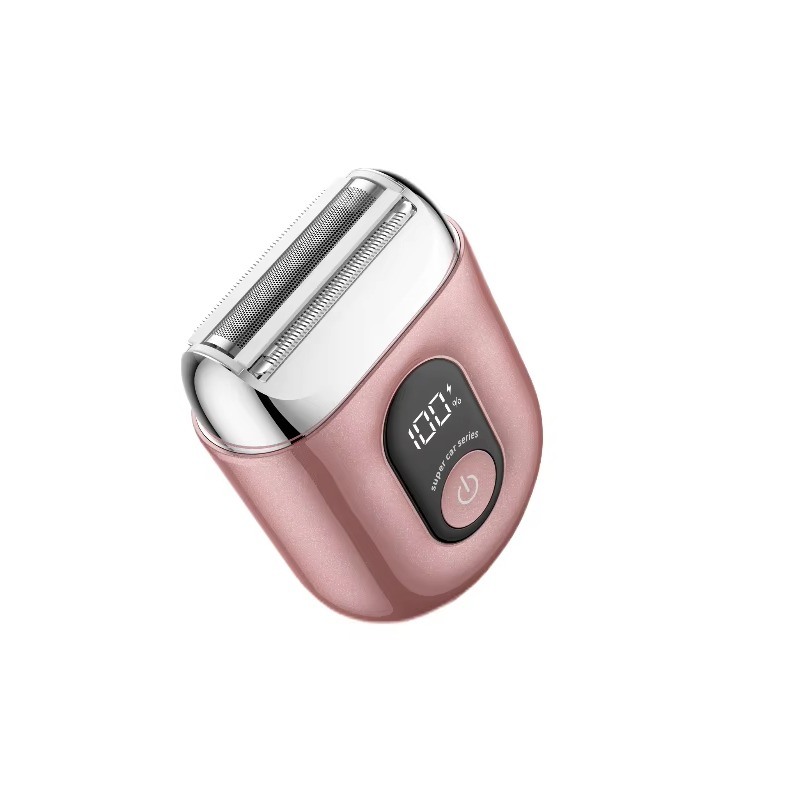 Afeitadora eléctrica para mujer con pantalla digital, recargable, 450 mAh, IPX6, resistente al agua, recortadora corporal para 90 minutos de funcionamiento