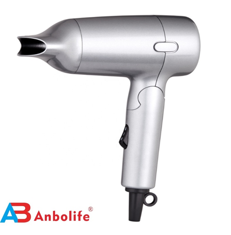 Secador de pelo plegable ANBOLIFE Professional 1200W con 2 ajustes de velocidad y motor de CC de alta velocidad para un secado rápido