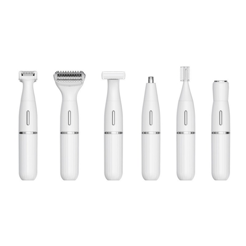 Set de aparatos de afeitar eléctricos multifunción de seis en uno con carga USB totalmente resistente al agua para recortar cejas y uso doméstico